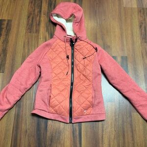 Hurley Coral Quilted Jacket with Hood